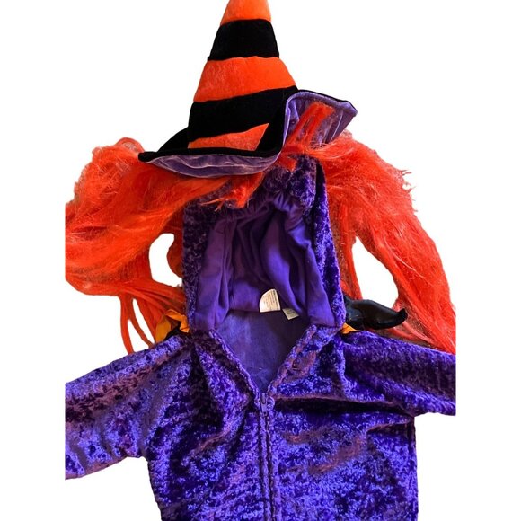 Toddler Witch Costume Chrisha Playful Plush Purple & Orange Halloween Outfit Age - Picture 5 of 9